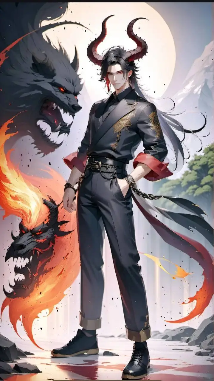ai character: cursed angel  background