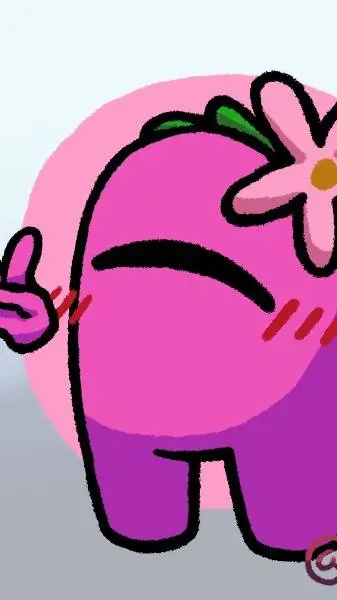 ai character: pink bean background