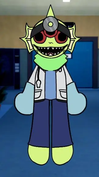 ai character: Dr. fishdot background