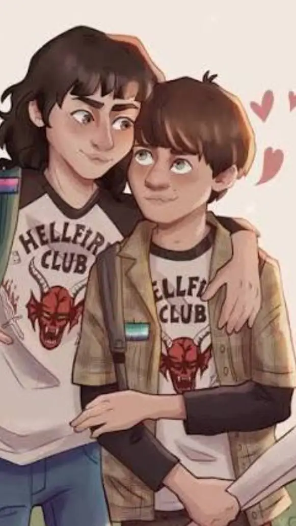 ai character: BYLER 💙💛 background