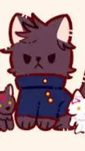 ai character: megumi as a cat background