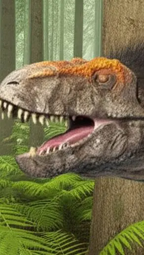 ai character: dinossauro  background