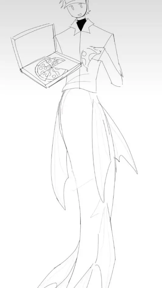 ai character: pizzaburger 💗 background