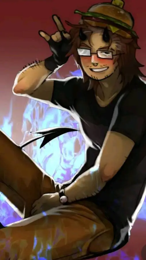 ai character: pizzaburger 💗 background