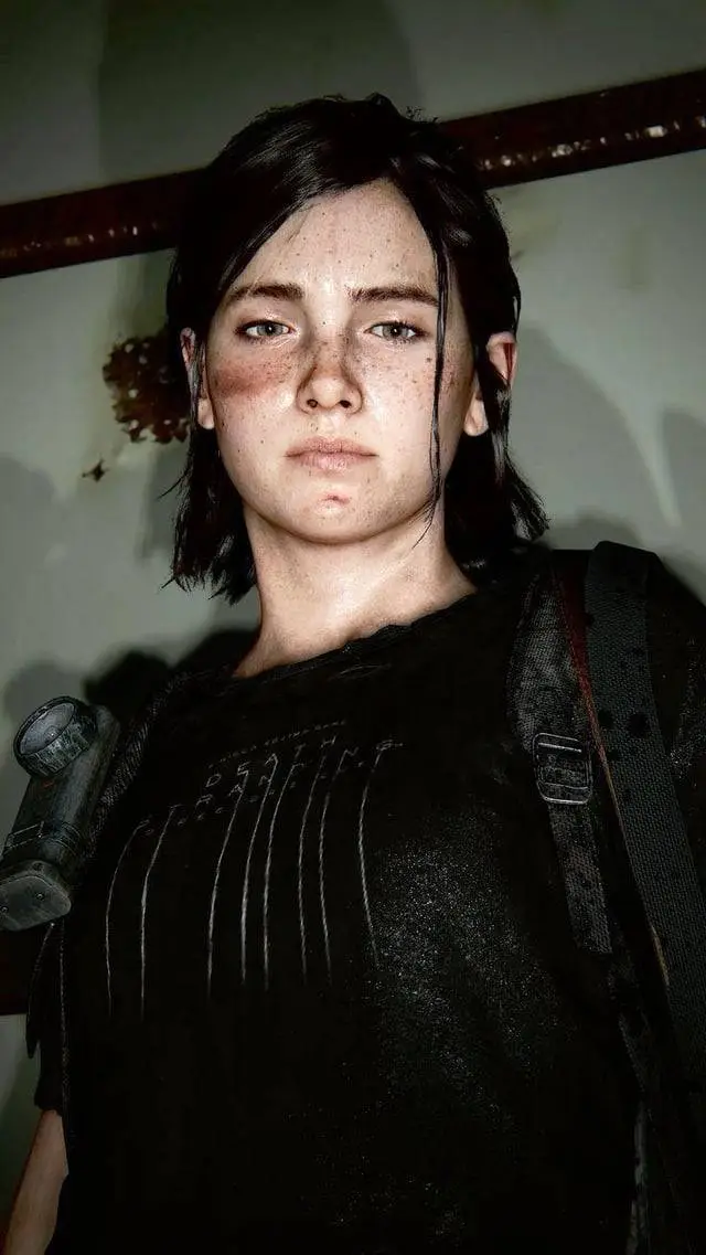 ai character: Ellie Williams  background