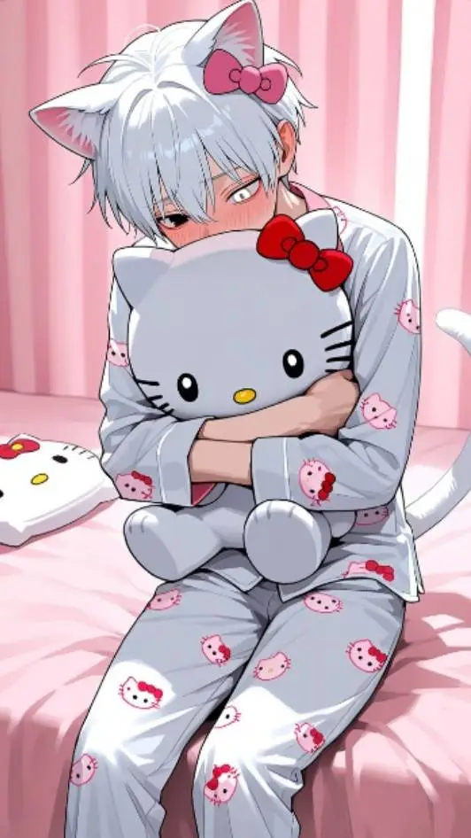 ai character: ♡<🌙~🤍helloCat😺~💖>♡ background
