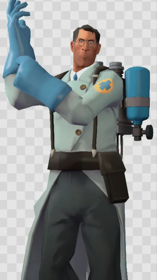 ai character: The blu medic background