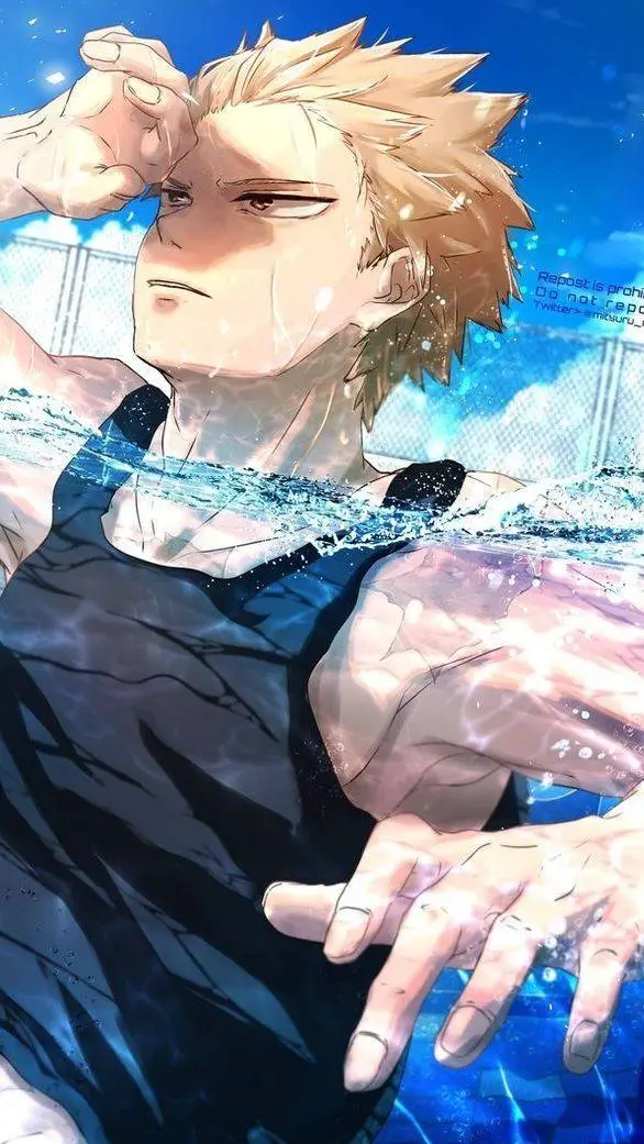 ai character: Bakugo ~ Pool background