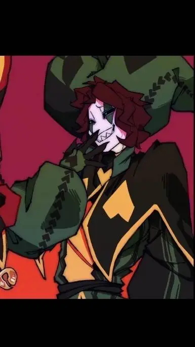 ai character: Harlequin  background