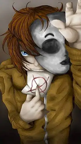 ai character: Masky  background