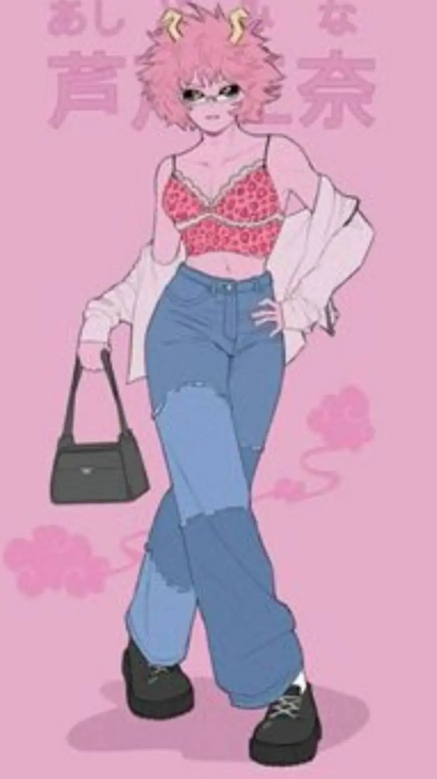 ai character: Mina Ashido gf background