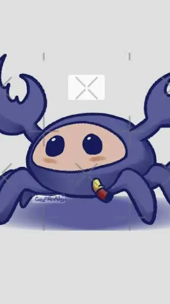 ai character: blue Spy crab background
