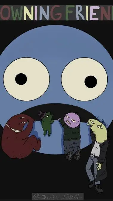 ai character: Frowning friends background