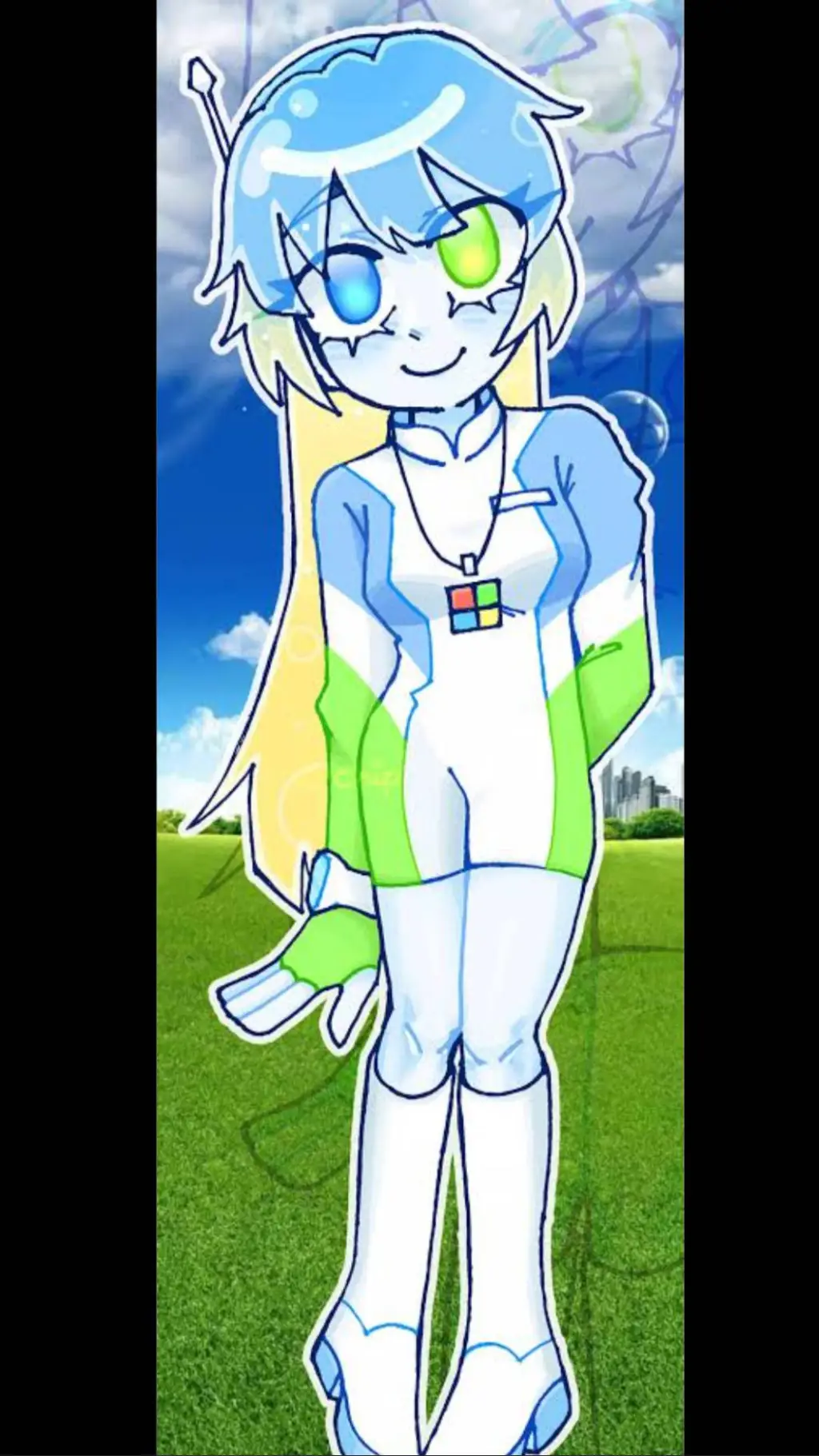 ai character: Frutiger (Oc)  background
