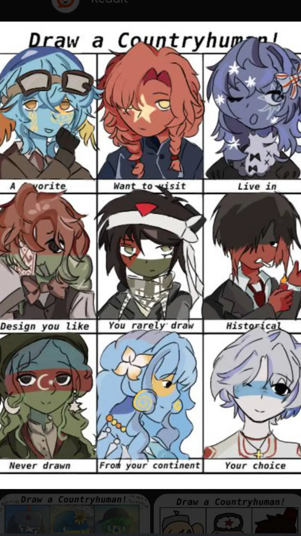 ai character: Countryhumans!! background