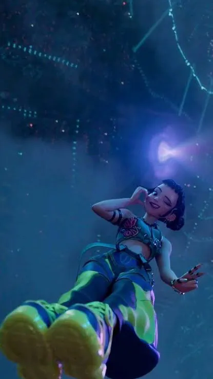 ai character: AGGRESSIVE ZOEY background