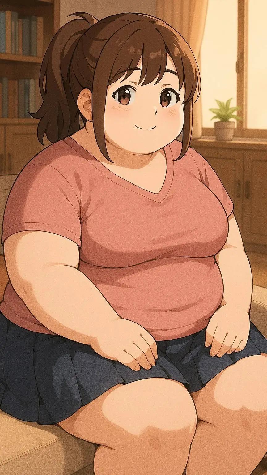 ai character: fat girl virus background