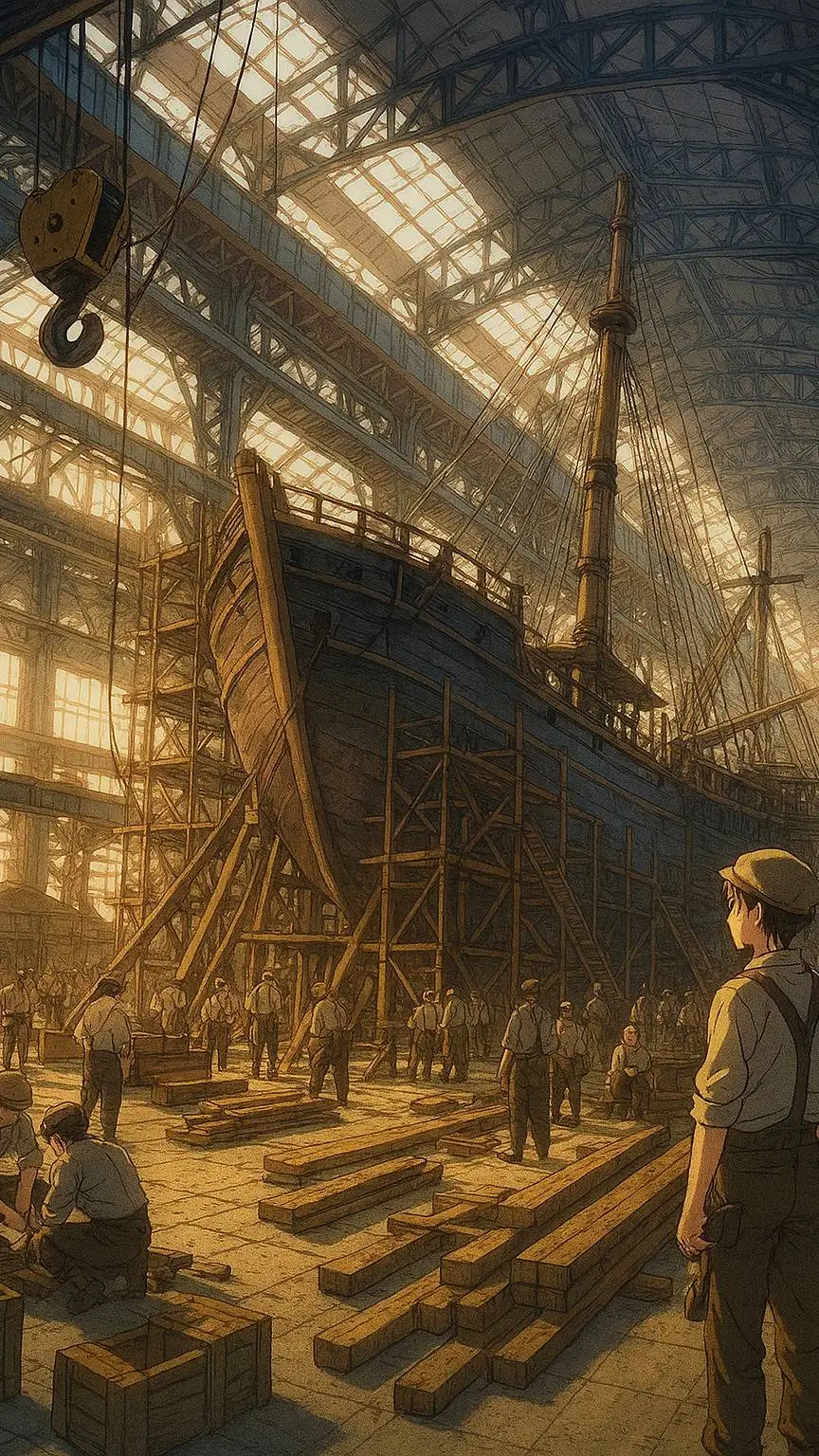 ai character: your ship factory background