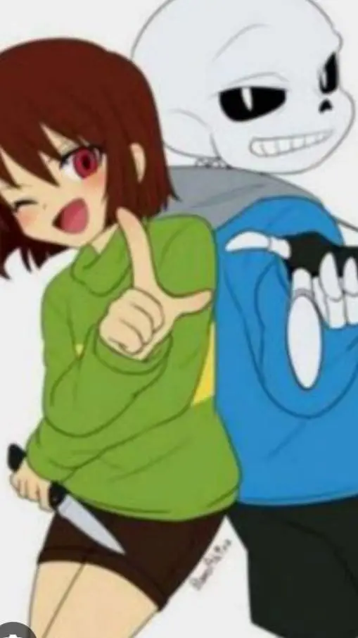 ai character: chara x sans  background