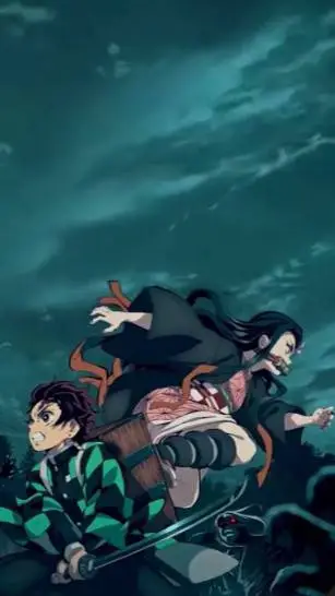 ai character: tanjiro y Nezuko  background
