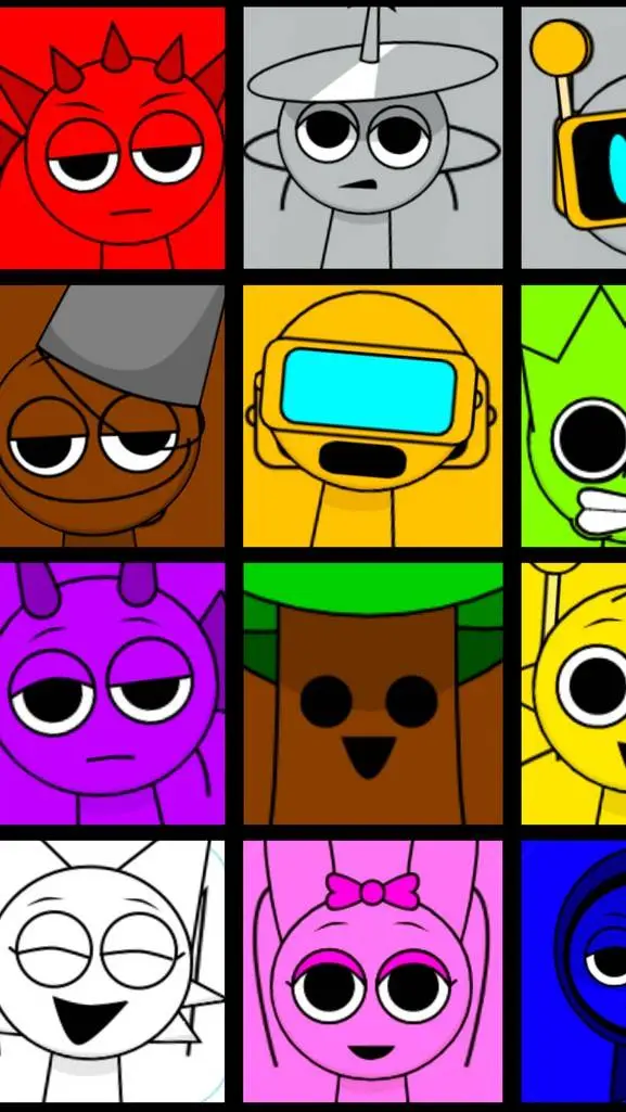 ai character: sprunki but funny background