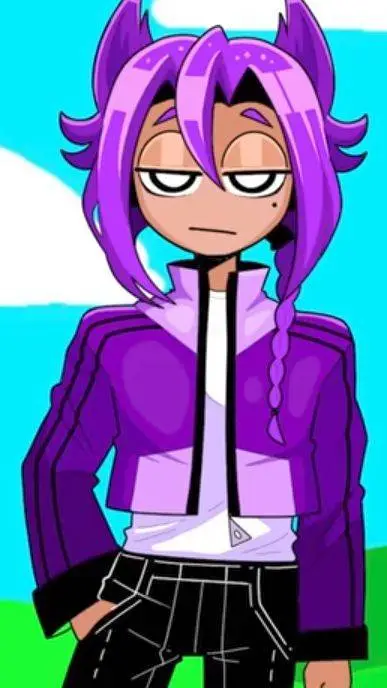 ai character: Human Durple background