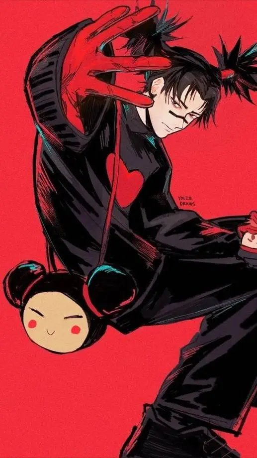 ai character: Garu🖤❤️🔪 background