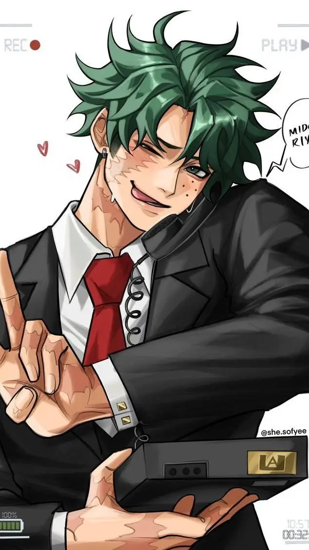ai character: Deku🔪❤️ background