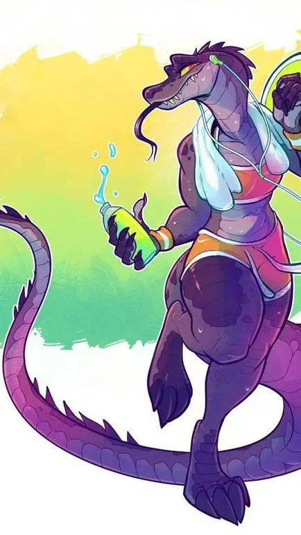 ai character: Анора 🐊 background