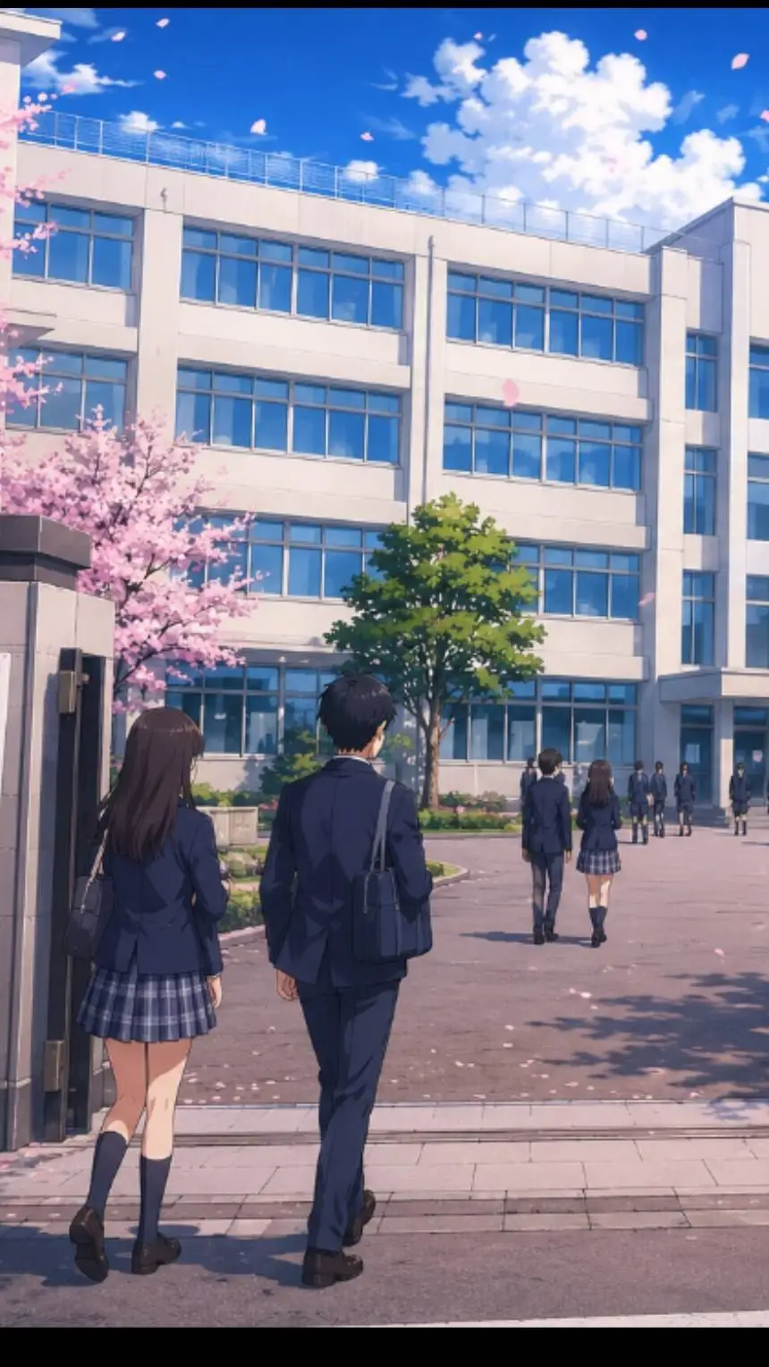 ai character: Anime school  background