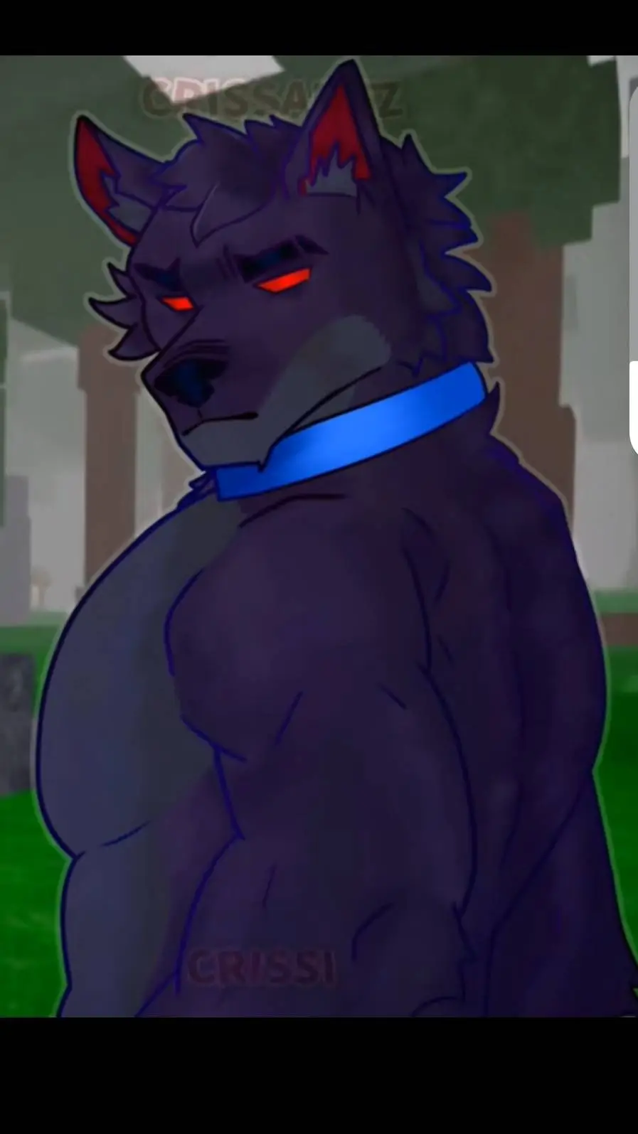 ai character: Alfa wolf  background