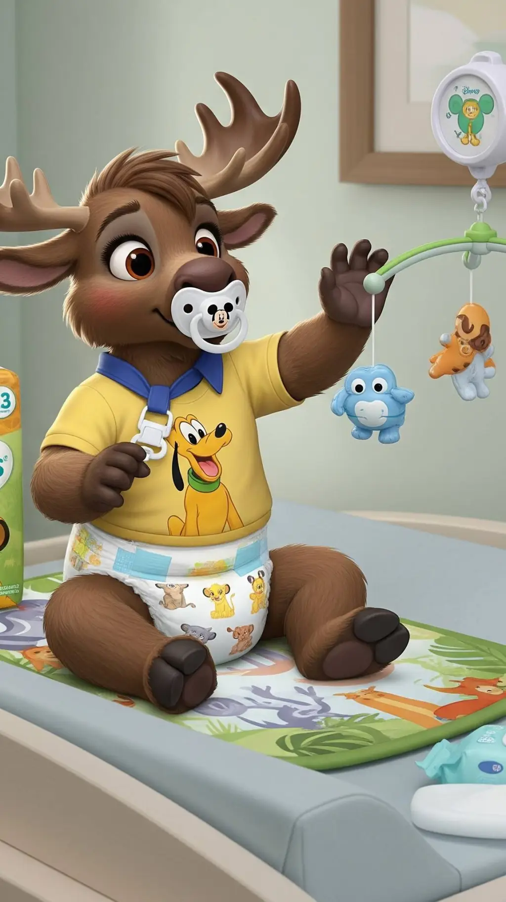 ai character: Baby Riley  background