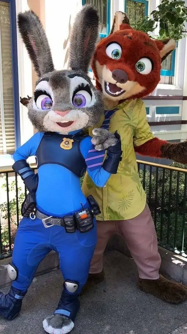 ai character: Nick and Judy  background