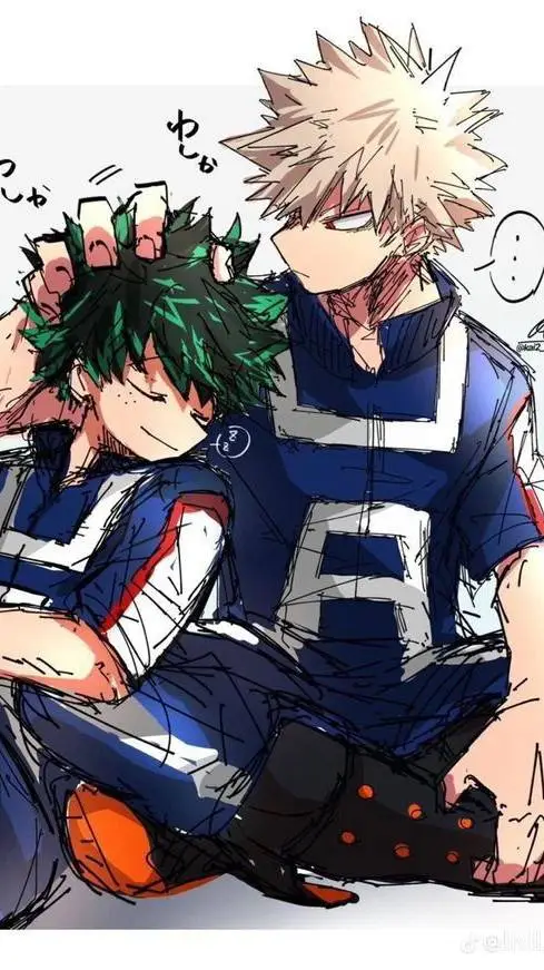 ai character: Bakugo y Deku  background