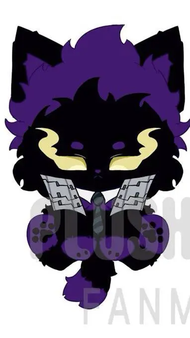 ai character: Kurogiri gato  background