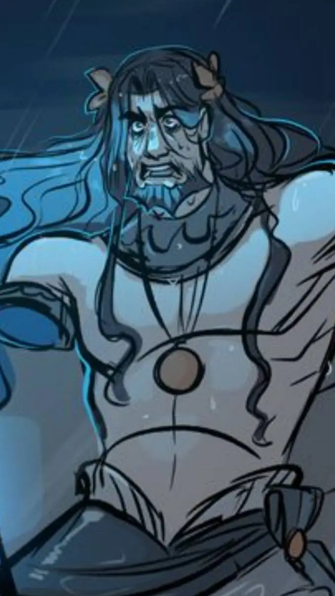 ai character: Poseidon background