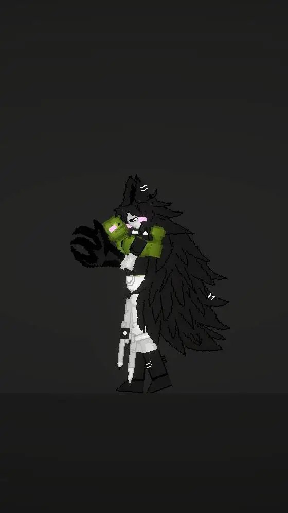 ai character: Circle × melon background