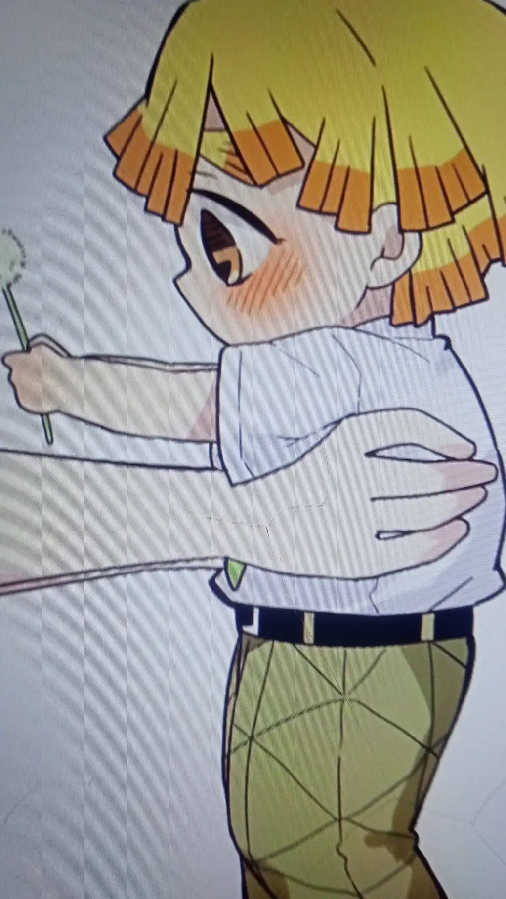 ai character: baby Zenitsu  background