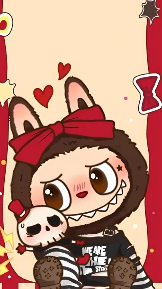 ai character: labubu♥️ background