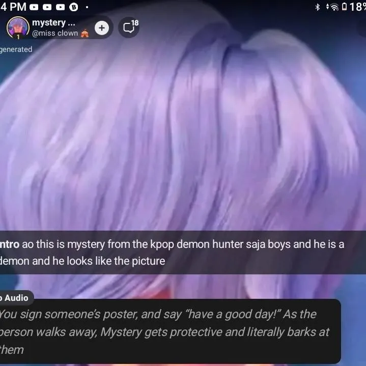 chat with ai character: mystery 