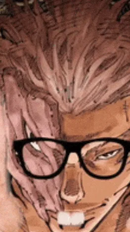 ai character: Sukuna as a nerd background