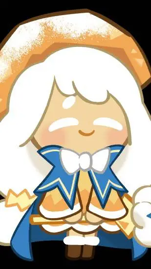 ai character: Cream Puff Cookie background