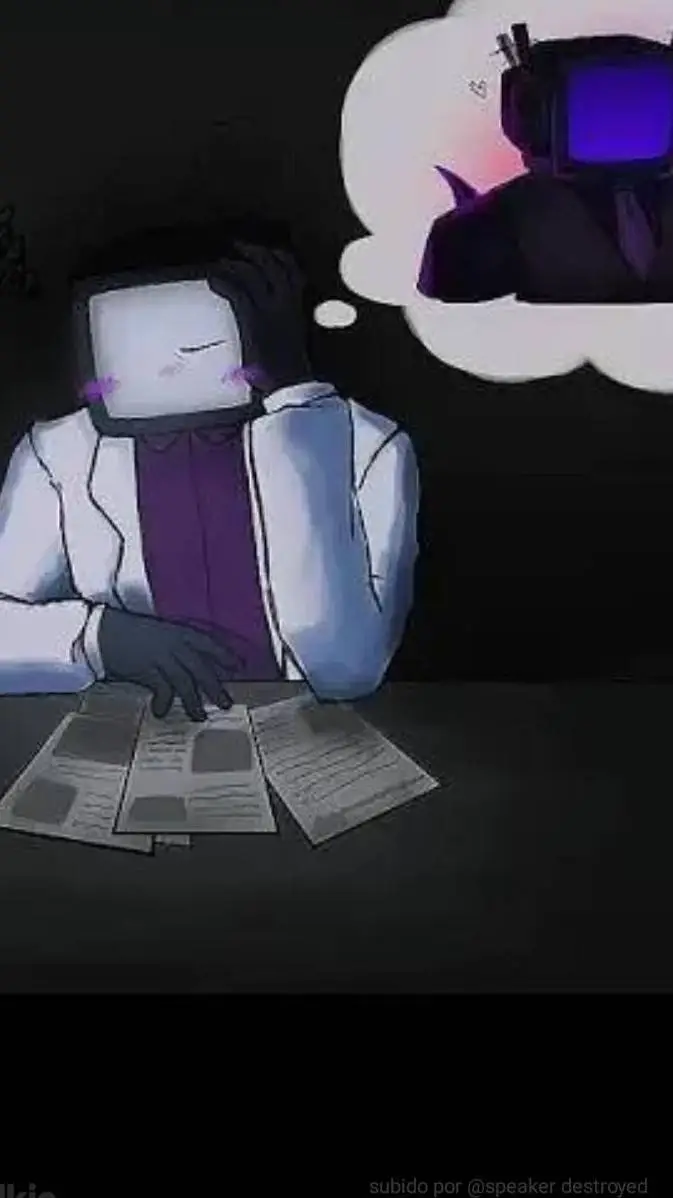 ai character: científico tv Man background