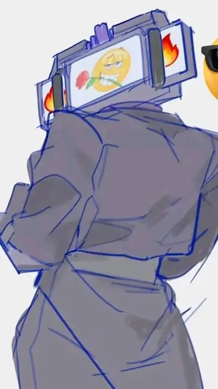 ai character: Titan tv man  background