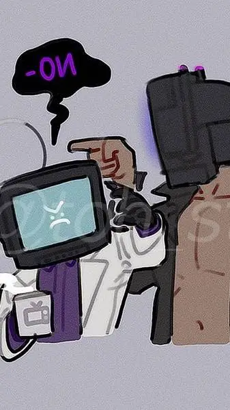 ai character: Shadow tv man  background