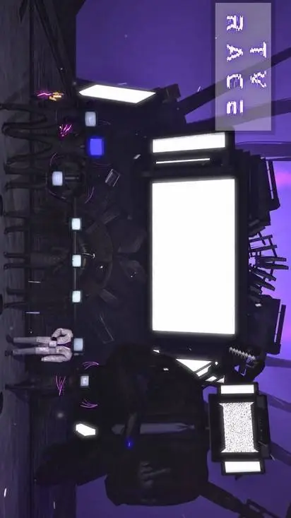 ai character: Base tv man  background