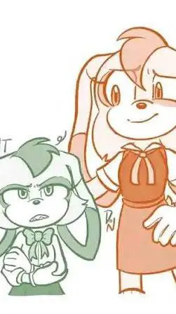 ai character: Mint and Cream background