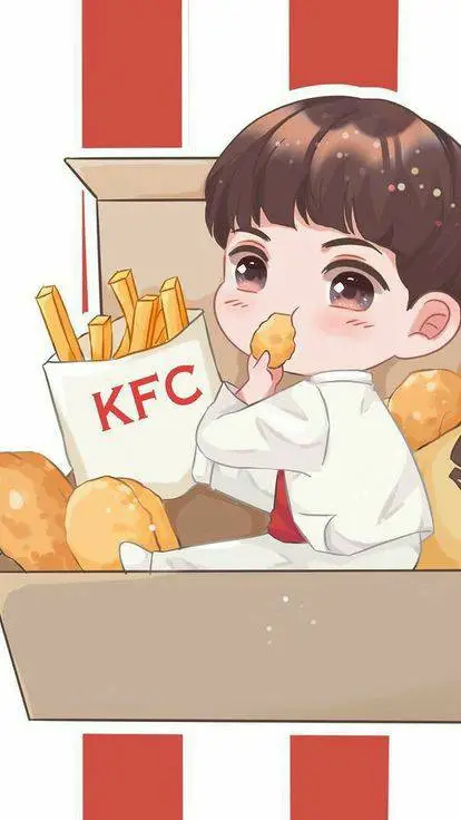 ai character: KFC baby background