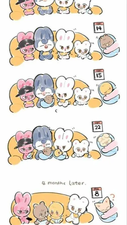 ai character: baby stray kids background