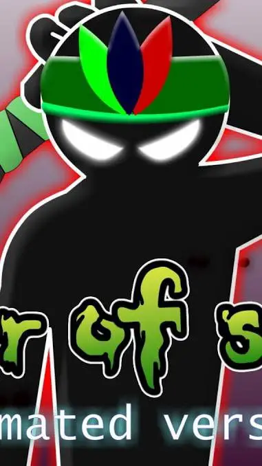 ai character: RAMBO STICKMAN background